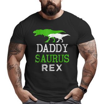 Daddy Saurus Rex Fathers Day Dinosaur Dad For Dad Big and Tall Men T-shirt | Mazezy