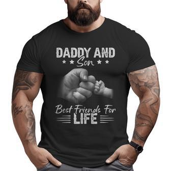 Daddy Son Best Friends For Life Dad Son Vintage Father Day Big and Tall Men T-shirt | Mazezy