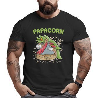 Daddycorn Dadacorn Papacorn Dadacorn Unicorn Dad Daddy Papa Big and Tall Men T-shirt | Mazezy AU