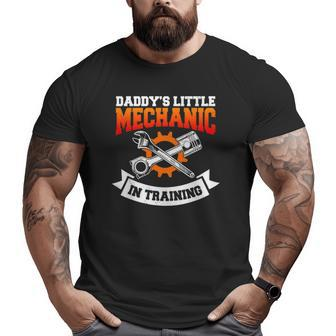 Daddy's Little Mechanic In Training Automotive Technician Big and Tall Men T-shirt | Mazezy