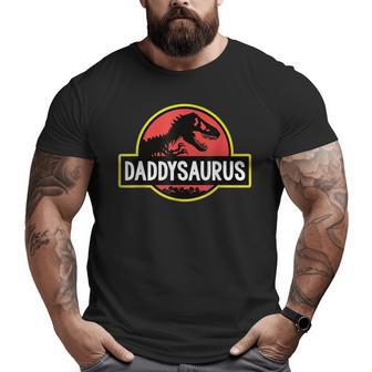 Daddysaurus Dad Husband Father's Day Matching Dinosaur Big and Tall Men T-shirt | Mazezy