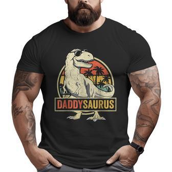 Daddysaurus Fathers Day T-Rex Dad Dinosaur For Dad Big and Tall Men T-shirt | Mazezy