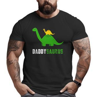 Daddysaurus Father Dinosaur For Dad Big and Tall Men T-shirt | Mazezy