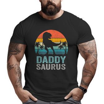 Daddysaurus Father's Day Rex Daddy Saurus Men Big and Tall Men T-shirt | Mazezy