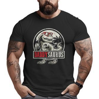 Daddysaurus Rex Father's Day Dinosaur Daddy Big and Tall Men T-shirt | Mazezy