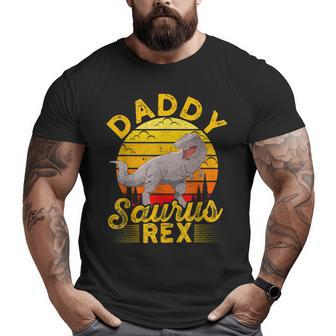 Daddysaurus T Rex Dinosaur Daddy Saurus Family Matching Dad Big and Tall Men T-shirt | Mazezy