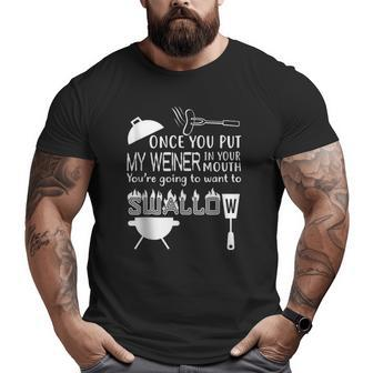 Dads Hot Dog Sausage Weiner S For Men Big and Tall Men T-shirt | Mazezy