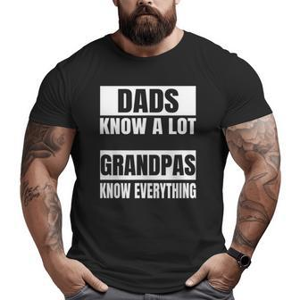 Dads Know A Lot Grandpas Know Everything Product Big and Tall Men T-shirt | Mazezy CA