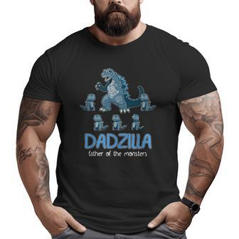 Dadzilla Father Of Monsters Father's Day Big and Tall Men T-shirt | Mazezy