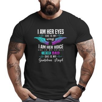 My Daughter Is My Guardian Angel Tee I Am Her Dad Grief Big and Tall Men T-shirt | Mazezy CA