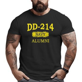 Dd 214 Navy Alumni Veteran Day Retired Vintage Military Big and Tall Men T-shirt | Mazezy