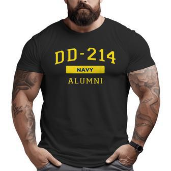 Dd214 Navy Alumni Us Veteran American Military Big and Tall Men T-shirt | Mazezy