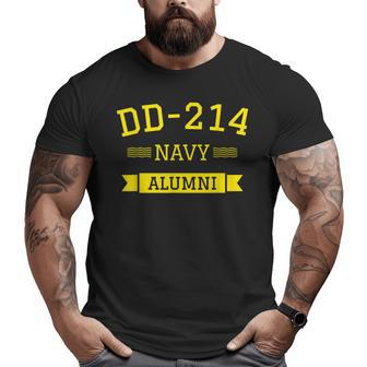 Dd214 Navy Alumni Veteran Retired Vintage Military Big and Tall Men T-shirt | Mazezy