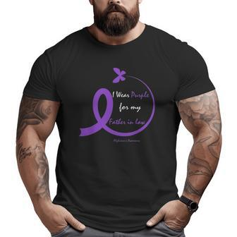 Dementia Dad Purple Father In Law Alzheimer's Awareness Big and Tall Men T-shirt | Mazezy