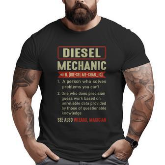 Diesel Mechanic Sayings Car Diesel For Dad Auto Garage Big and Tall Men T-shirt | Mazezy