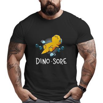 Dino Sore Dinosaur Workout Gym Fitness Lifting Tank Top Big and Tall Men T-shirt | Mazezy