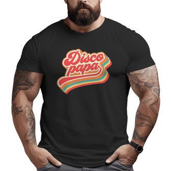 Disco Papa Vintage 1970S Groovy Rainbow Retro Matching Big and Tall Men T-shirt | Mazezy