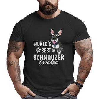 Dog Lover Best Schnauzer Grandpa Big and Tall Men T-shirt | Mazezy