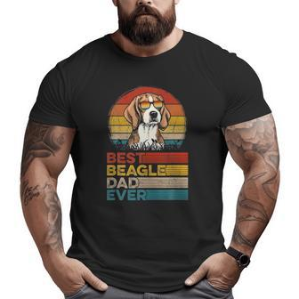 Dog Vintage Best Beagle Dad Ever Fathers Day Puppy Dog Dad Big and Tall Men T-shirt | Mazezy