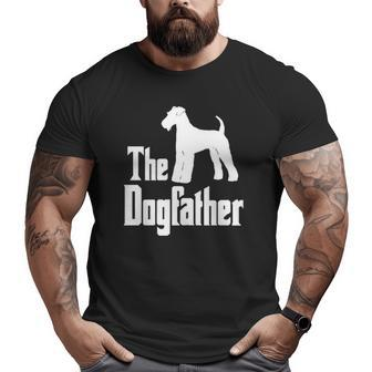 The Dogfather Airedale Terrier Silhouette Idea Classic Big and Tall Men T-shirt | Mazezy