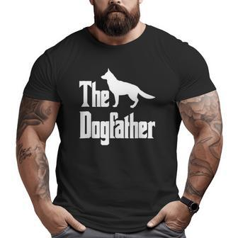The Dogfather German Shepherd Silhouette Dog Big and Tall Men T-shirt | Mazezy