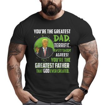 Donald Trump Father's Christmas For Christian Maga Dad Big and Tall Men T-shirt | Mazezy