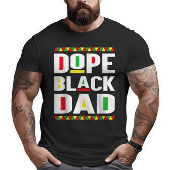 Dope Black Dad Junenth African Men Father's Day Big and Tall Men T-shirt | Mazezy