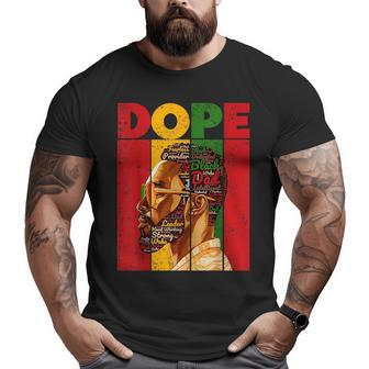 Dope Black Dad Junenth Father's Day African King Big and Tall Men T-shirt | Mazezy