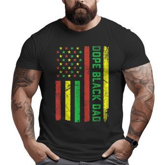 Dope Black Dad Junenth Flag Pride African American Big and Tall Men T-shirt | Mazezy DE
