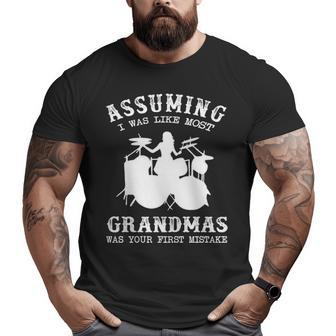Drum Grandmas Big and Tall Men T-shirt | Mazezy