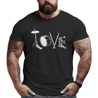 Drum Love Big and Tall Men T-shirt | Mazezy