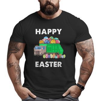 Easter Egg Garbage Truck S Men Boys Easter Bunny Basket Big and Tall Men T-shirt | Mazezy