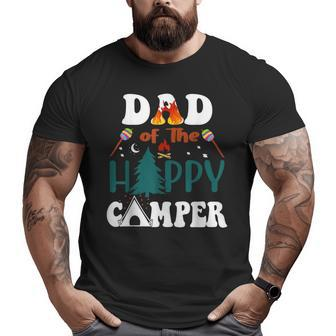 Family Camping Trip Dad Of The Happy Camper Big and Tall Men T-shirt | Mazezy