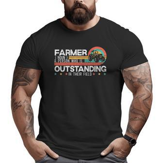 Farmer Definition Tractor Rider Farming Dad Grandpa Big and Tall Men T-shirt | Mazezy UK