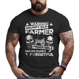 Farmer Grumpy Old Grandpa Farmer Big and Tall Men T-shirt | Mazezy CA
