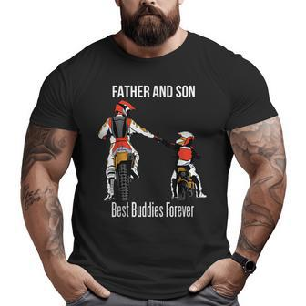 Father & Son Motocross Enduro Dirt Bike Motorcycle Big and Tall Men T-shirt | Mazezy