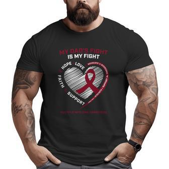 Father Dads Fight My Fight Multiple Myeloma Cancer Awareness Big and Tall Men T-shirt | Mazezy