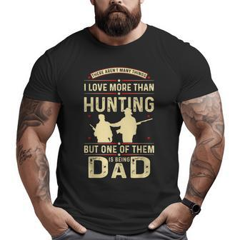 Father Hunting Lover Dad Father's Day Big and Tall Men T-shirt | Mazezy