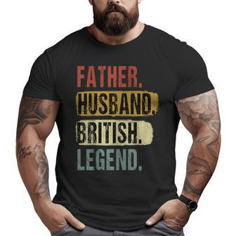 Father Husband British Legend England Dad Father's Day Big and Tall Men T-shirt | Mazezy DE