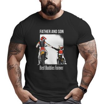 Father And Son Best Buddies Forever Fist Bump Dirt Bike Big and Tall Men T-shirt | Mazezy CA