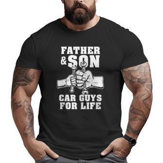 Father And Son Car Guys For Life Cute Car Mechanic Big and Tall Men T-shirt | Mazezy