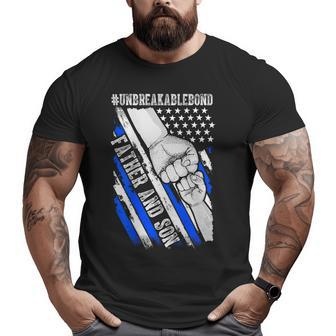 Father Son Unbreakable Bond Usa Flag Patriotic Big and Tall Men T-shirt | Mazezy