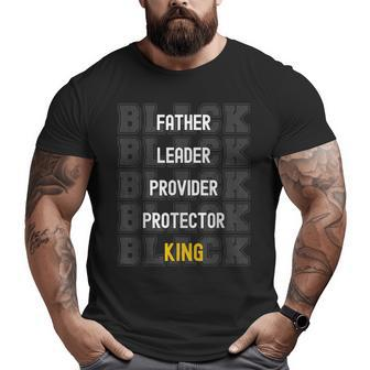 Father's Day African American Father Leader Black King Dad Big and Tall Men T-shirt | Mazezy