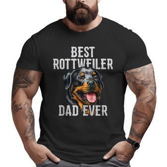 Fathers Day Best Rottweiler Dad Ever Big and Tall Men T-shirt | Mazezy