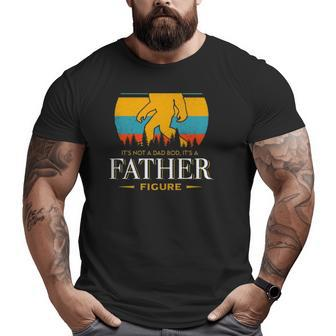 Father's Day Bigfoot It's Not A Dad Bod It's A Father Figure Silhouette Vintage Sunset Big and Tall Men T-shirt | Mazezy