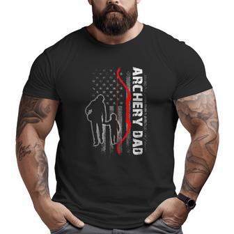Father's Day Archery Dad Proud Archery Daddy Big and Tall Men T-shirt | Mazezy