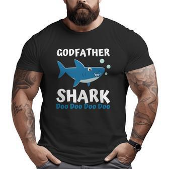Father's Day From Godson Goddaughter Godfather Shark Big and Tall Men T-shirt | Mazezy