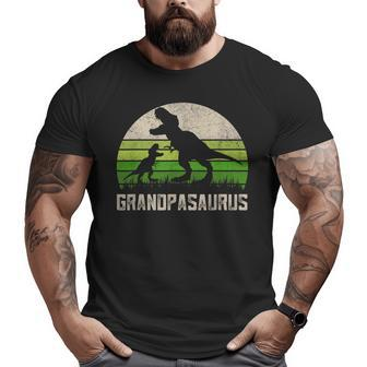 Fathers Day Grandpa Grandpasaurus Dinosaur 1 Kid Rawr Big and Tall Men T-shirt | Mazezy CA