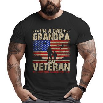 Father's Day Veterans Day -I'm A Dad Grandpa And A Veteran Big and Tall Men T-shirt | Mazezy