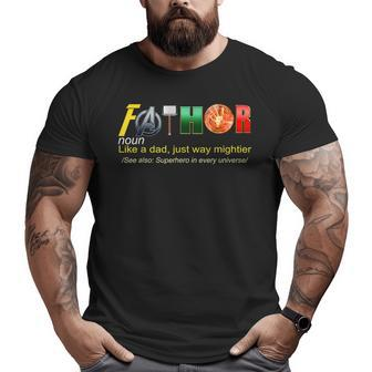 Fathor Like Dad Just Hero In Every Universe Father's Day Big and Tall Men T-shirt | Mazezy